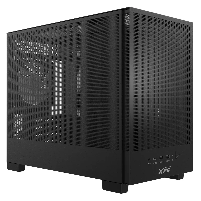 XPG VALOR MESH NANO MID-TOWER-CHASSIS - Must, Midi Tower, PC, Must, micro ATX, Mini-ITX, SPCC, 17 cm