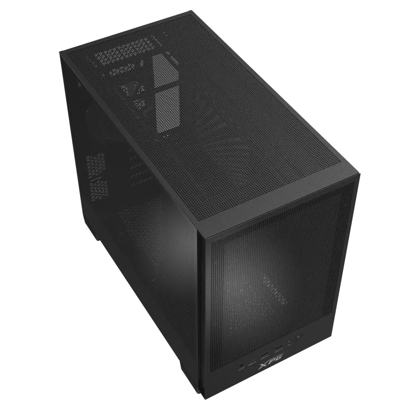 XPG VALOR MESH NANO MID-TOWER-CHASSIS - Must, Midi Tower, PC, Must, micro ATX, Mini-ITX, SPCC, 17 cm