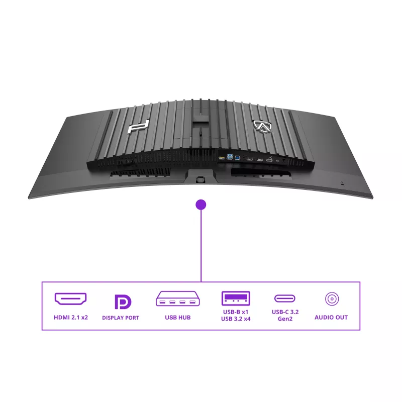 AOC Porsche Design PD34 arvutimonitor 86,4 cm (34 tolli) 3440 x 1440 pikslit Wide Quad HD QD-OLED must