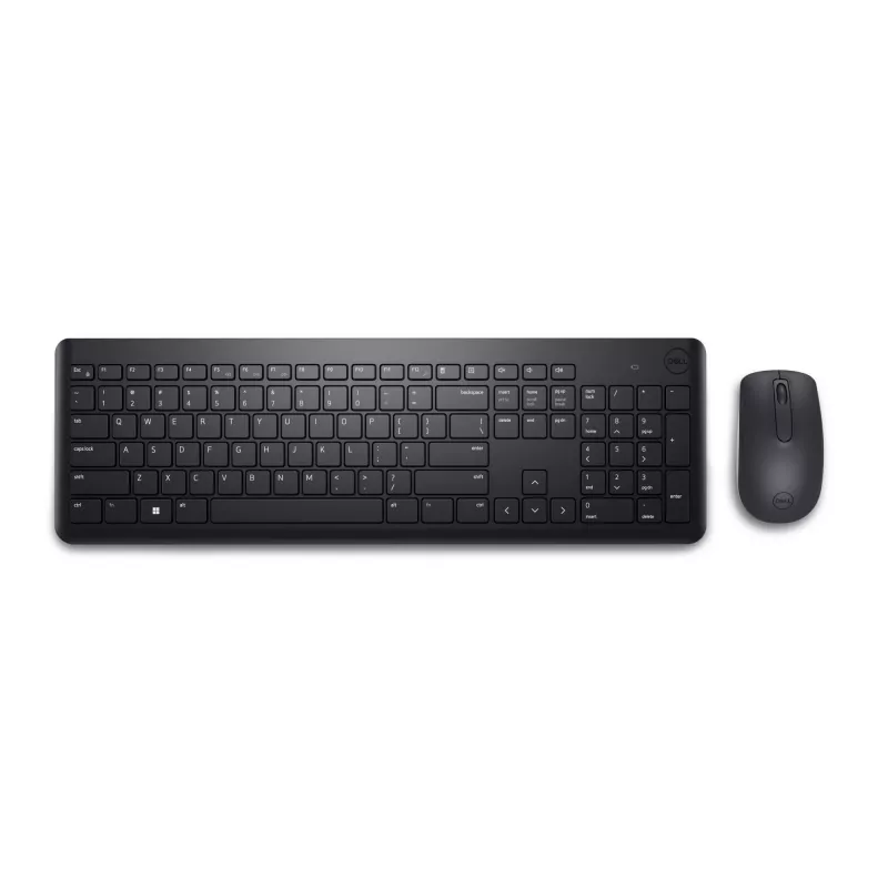 Klaviatuuri ja hiire komplekt Dell KM3322W — juhtmeta RF, täissuuruses Saksa QWERTZ, must