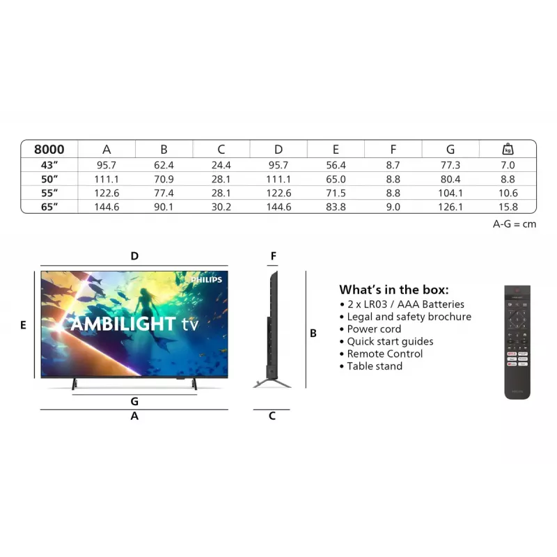 Televiisor Philips 8500 seeria 65PUS8500/12 65 tolli 4K Ultra HD QLED 3840 x 2160