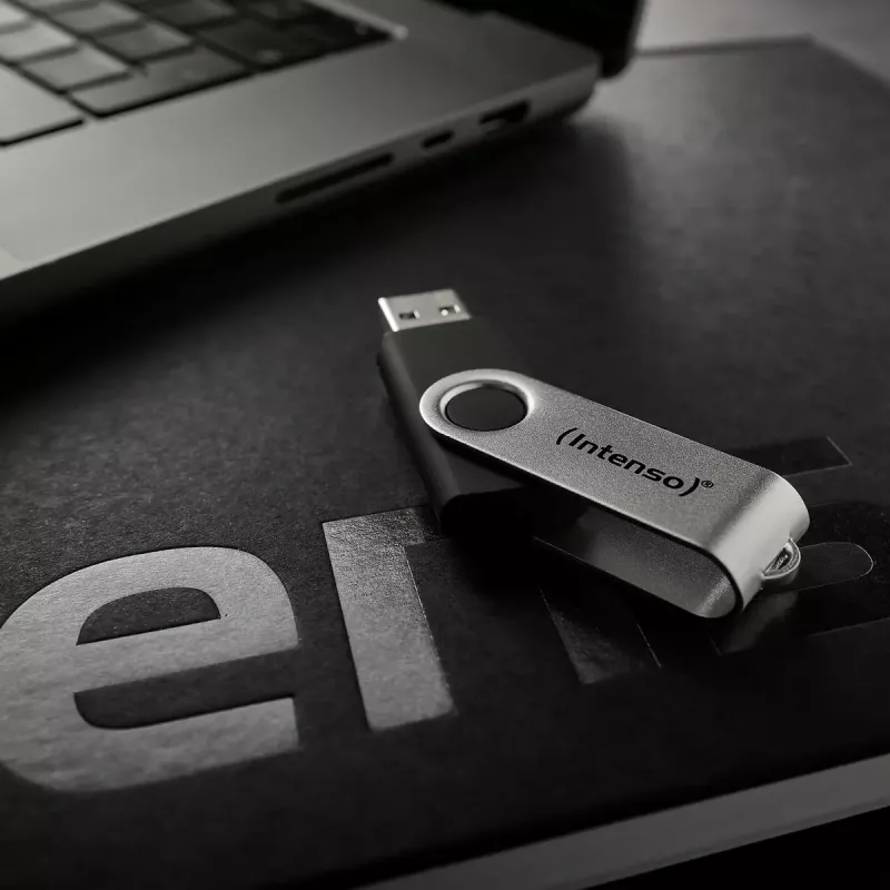 USB-mälupulk Intenso 128 GB USB-A 3.2 Gen 1x1 must-hõbedane