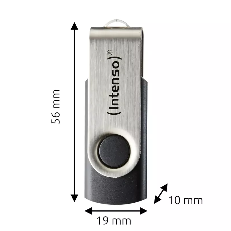 USB-mälupulk Intenso 128 GB USB-A 3.2 Gen 1x1 must-hõbedane