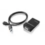 Lenovo USB 3.0 - DVI/VGA USB graafikaadapter 2048 x 1152 pikslit Must