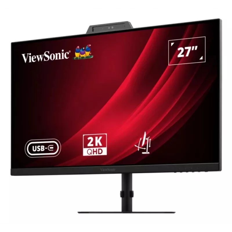 27-tolline ViewSonic VG2741V-2K arvutimonitor, 2560×1440 QHD, 4 ms, IPS/LCD, sisseehitatud kõlarid, VESA, kõrguse reguleerimine, must