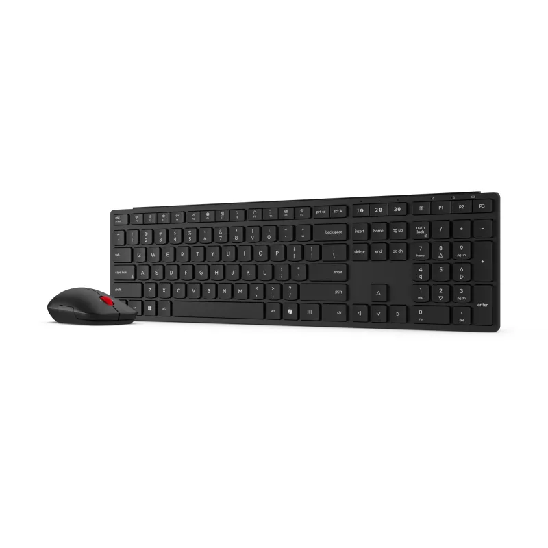 Lenovo 4X31S04814 klaviatuur Hiir kaasas Kontor RF juhtmevaba + Bluetooth Saksa Must