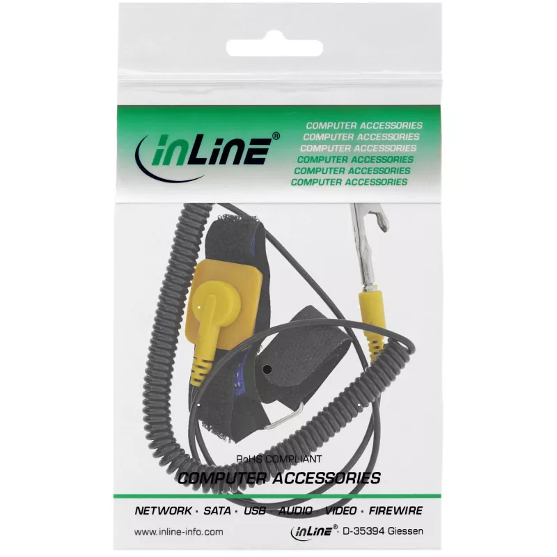 InLine antistaatiline randmepael ESD-ohutuks tööks PC / server Must 34 g