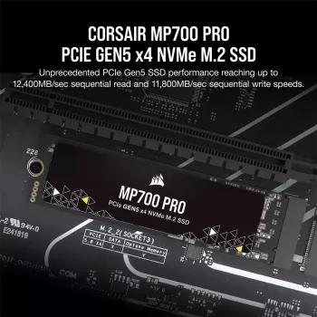 SSD-ketas Corsair 1 TB M.2 PCI Express 5.0 MP700 PRO