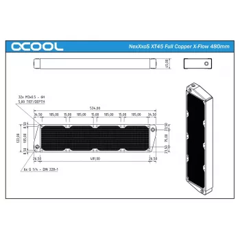 Radiaator Alphacool NexXxoS XT45 Full Copper X-Flow