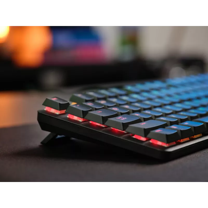 Mehaaniline mänguriklaviatuur TRUST GXT 866 TORIX USB täissuuruses 104-klahviga QWERTY must RGB-valgustusega