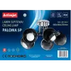 Ripplamp ActiveJet AJE-PALOMA 5P, 5×E27 40W, hõbedane raam, must klaas, IP20, 460×250×460 mm