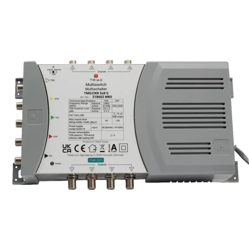 Triax 318602 satelliidi multisvaits 5 sisendit 8 väljundit