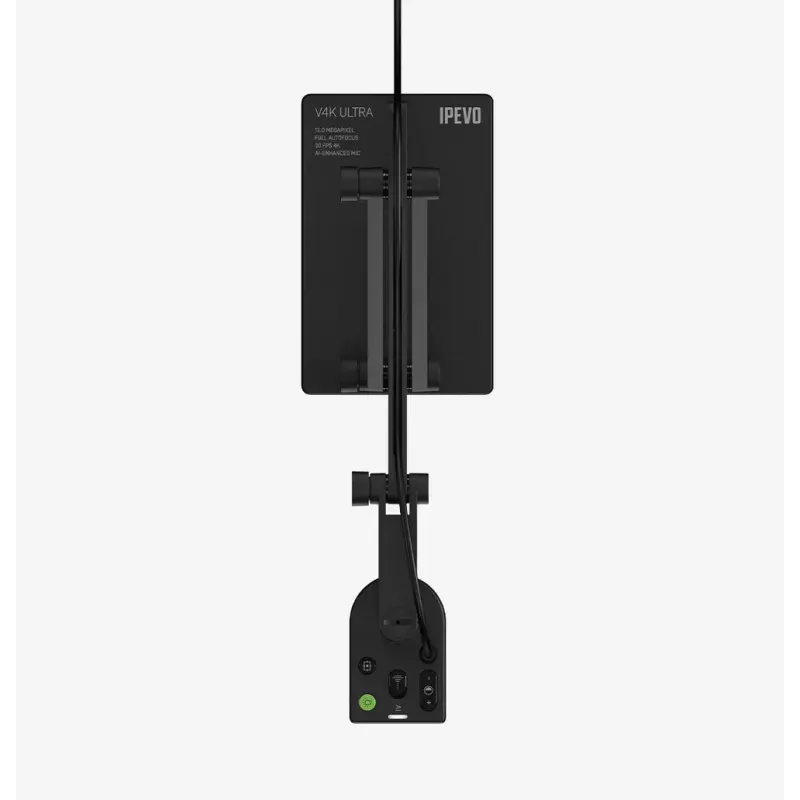 Dokumendikaamera IPEVO V4K-13MP ULTRA Must, 13 MP CMOS, 3840×3104, f=3.46 mm, USB Type-A