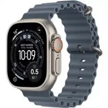 Nutikell Apple Watch Ultra 3 GPS + Cellular 49 mm looduslikust titaanist korpus ankrusinise ookeanirihmaga