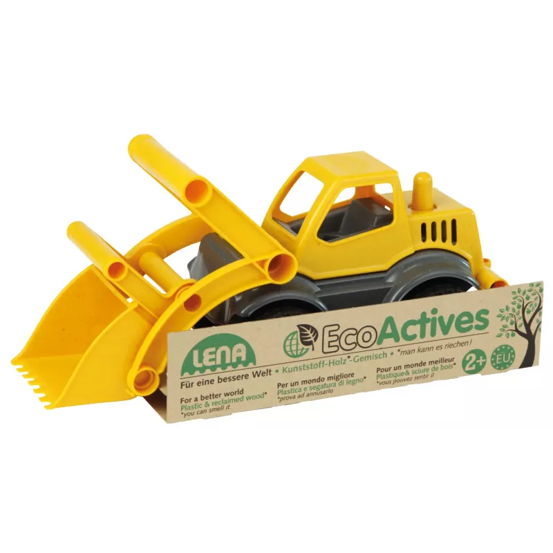 Lena EcoActives Earth mover, Traktor, 2 a, Plastik, Puit, Must, Hall, Kollane