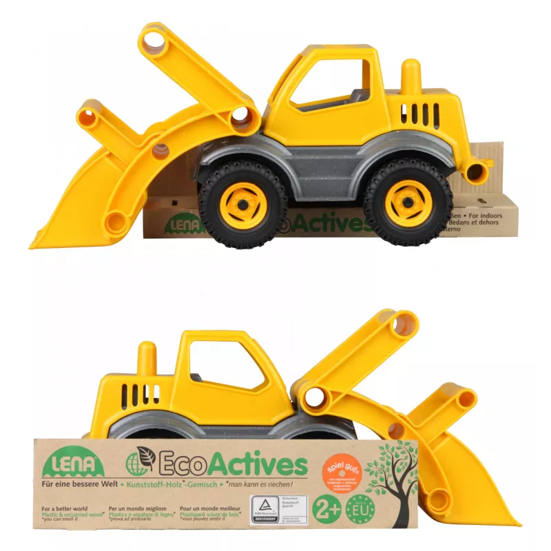 Lena EcoActives Earth mover, Traktor, 2 a, Plastik, Puit, Must, Hall, Kollane