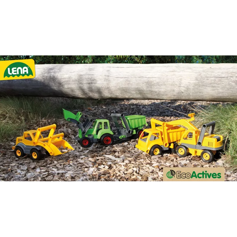 Lena EcoActives Earth mover, Traktor, 2 a, Plastik, Puit, Must, Hall, Kollane