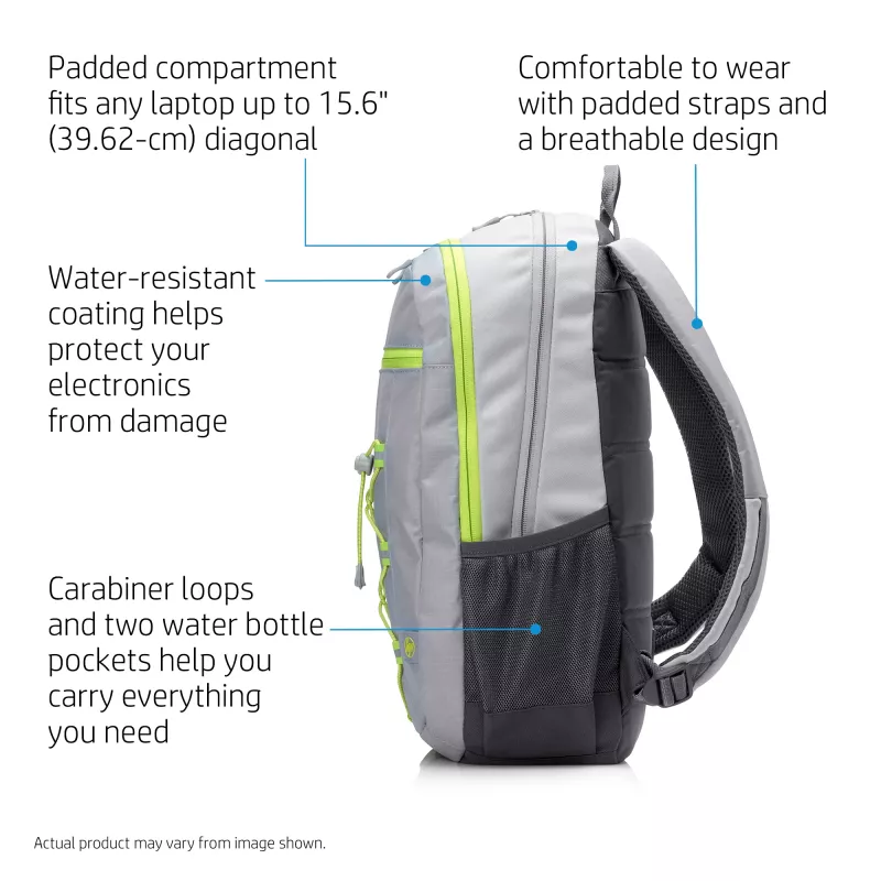 HP 39,62 cm (15,6-tolline) Active Backpack seljakott hall/neoonkollane