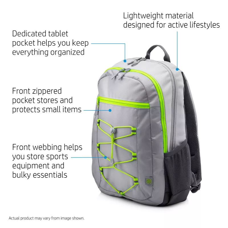 HP 39,62 cm (15,6-tolline) Active Backpack seljakott hall/neoonkollane