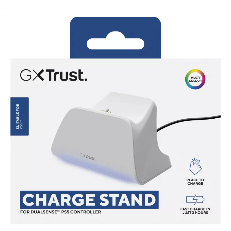 Laadimisalus TRUST GXT255W PS5 Dual laadimiseks, valge