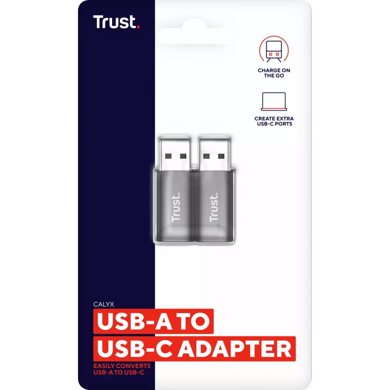 Trust Calyx USB-C USB-A hall pistik 1 USB-C pistik 2 USB-A