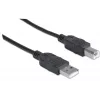 Manhattani USB-A–USB-B kaabel, 3 m, isane–isane, 480 Mbit/s (USB 2.0), Hi-Speed USB, must, eluaegne garantii, samaväärne USB2HAB3M-ga.