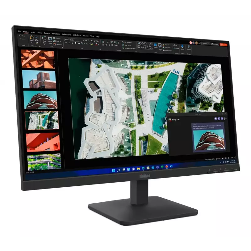27-tolline Lenovo ThinkVision S27-4e monitor, 1920×1080 Full HD, IPS, 6 ms, 300 cd/m², VESA, must