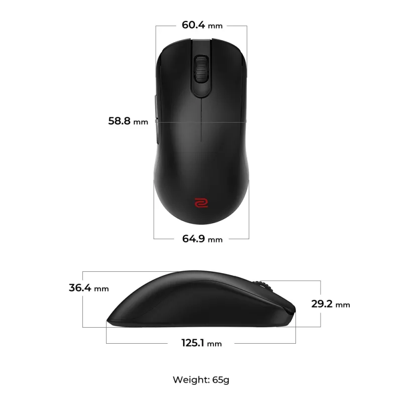 ZOWIE FK2-DW hiir Mängimiseks Paremakäeline RF Juhtmevaba 3200 DPI