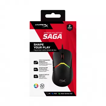 HyperX Pulsefire Saga mängurihiir (must)