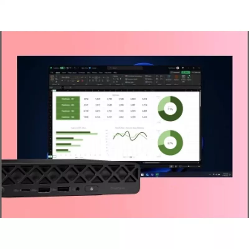 HP ProDesk 4 Mini G1i AI minuarvuti BY7D1ET – Intel Core Ultra 7 265T, 16 GB DDR5-5600, 1 TB SSD, Intel Graphics, Windows 11 Pro, must