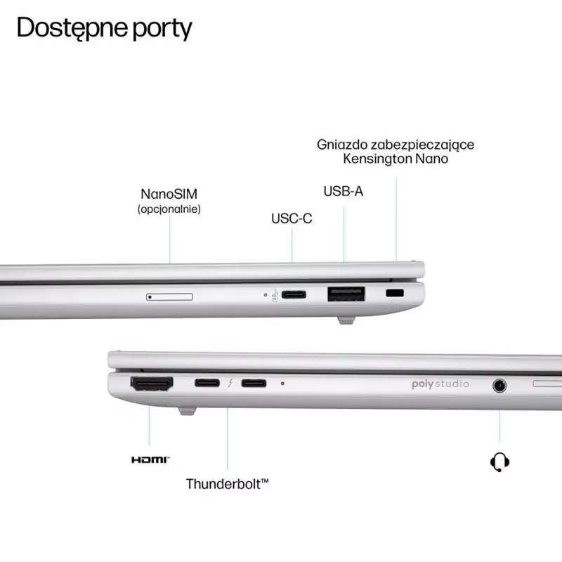 Sülearvuti HP EliteBook G8 Ultra 7 255U 16 tolli WUXGA IPS 400 niti 32GB DDR5 5600 1TB SSD Arc Cam IR 5MP 62Wh W11Pro Glacier Silver
