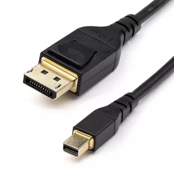 StarTech.com 6 ft (2 m) VESA-sertifitseeritud Mini DisplayPort–DisplayPort 1.4 kaabel – 8K 60 Hz HBR3 HDR – Super UHD mDP–DP 1.4 juhe – õhuke (34 AWG) Ultra HD 4K 120 Hz – monitori/videokaabel