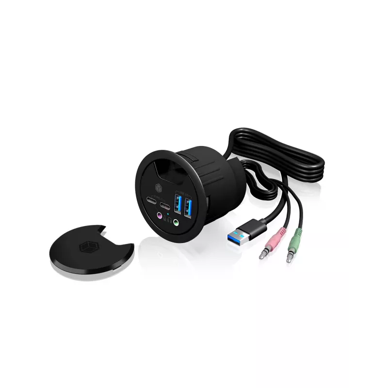 ICY BOX IB-HUB1403B pistikupesa Antratsiit