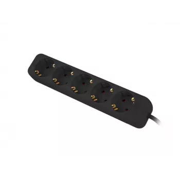 Pikendusjuhe Lanberg PS0-05F-0150-BK 1,5 m 5 vahelduvvoolupistikut Siseruumidesse Must