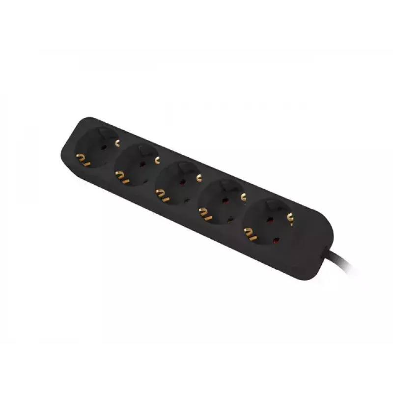 Pikendusjuhe Lanberg PS0-05F-0150-BK 1,5 m 5 vahelduvvoolupistikut Siseruumidesse Must