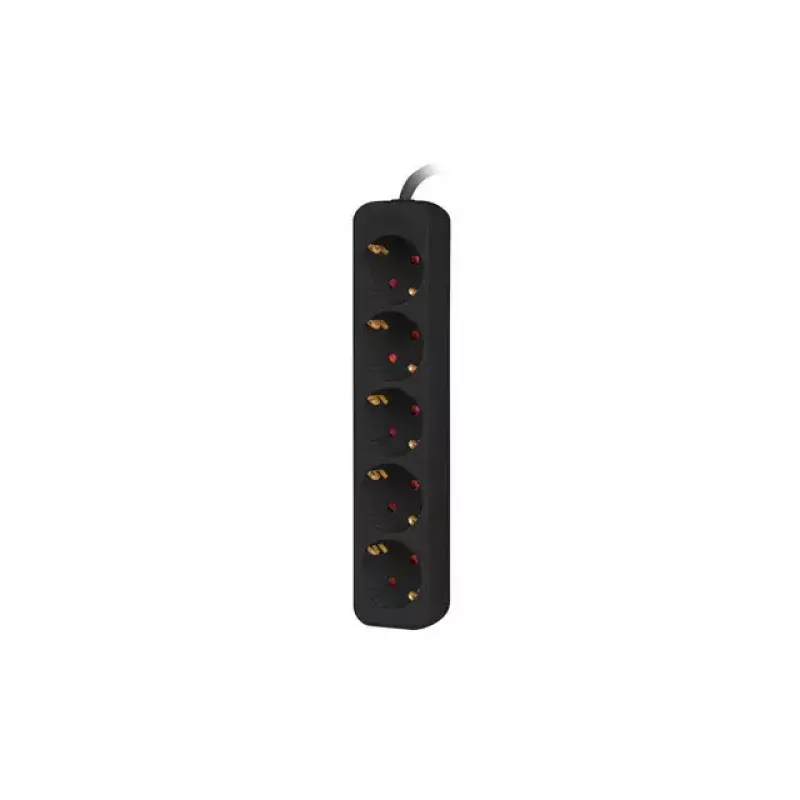 Pikendusjuhe Lanberg PS0-05F-0150-BK 1,5 m 5 vahelduvvoolupistikut Siseruumidesse Must