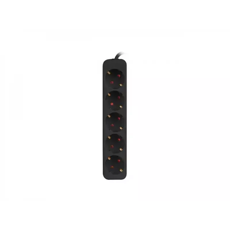 Pikendusjuhe Lanberg PS0-05F-0150-BK 1,5 m 5 vahelduvvoolupistikut Siseruumidesse Must