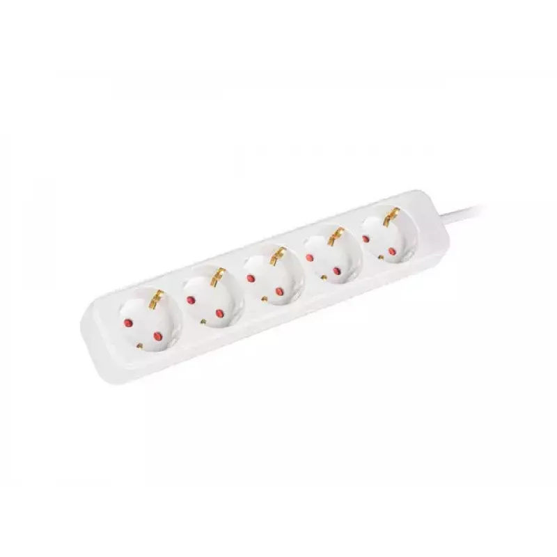 Pikendusjuhe Lanberg PS0-05F-0300-W 3m 5 vahelduvvoolu pistikupesa siseruumides valge
