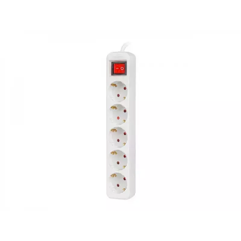 Pikendusjuhe Lanberg PS1-05F-0150-W 1.5 m 5 vahelduvvoolu pistikupesa Siseruumidesse Valge