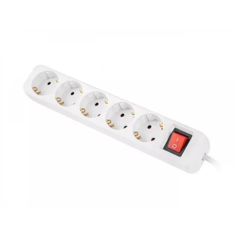Pikendusjuhe Lanberg PS1-05F-0150-W 1.5 m 5 vahelduvvoolu pistikupesa Siseruumidesse Valge