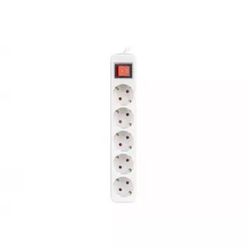 Pikendusjuhe Lanberg PS1-05F-0150-W 1.5 m 5 vahelduvvoolu pistikupesa Siseruumidesse Valge