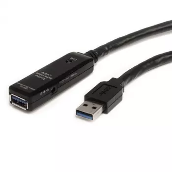 StarTech.com 10m USB 3.0 aktiivne pikenduskaabel – isane/emane, 10 m, USB A, USB A, USB 3.2 Gen 1 (3.1 Gen 1), 5 Gbit/s, must