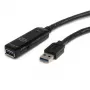 StarTech.com 10m USB 3.0 aktiivne pikenduskaabel – isane/emane, 10 m, USB A, USB A, USB 3.2 Gen 1 (3.1 Gen 1), 5 Gbit/s, must