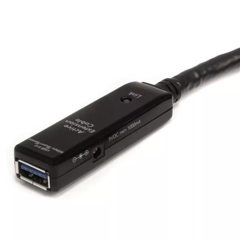 StarTech.com 10m USB 3.0 aktiivne pikenduskaabel – isane/emane, 10 m, USB A, USB A, USB 3.2 Gen 1 (3.1 Gen 1), 5 Gbit/s, must