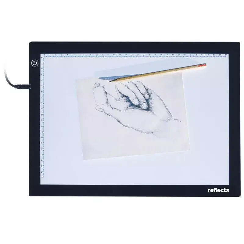 Single picture frame Reflecta LED Light Pad A4 Super õhuke Must 31x21 cm