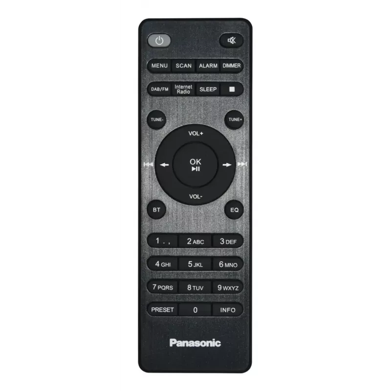 Kaasaskantav raadio Panasonic RF-D40EG-K — Digitaalne tuuner, FM 87,5–108 MHz, 6 W RMS, LCD 2,4 tolli, Wi‑Fi/Wi‑Fi 4, Väline antenn, Must