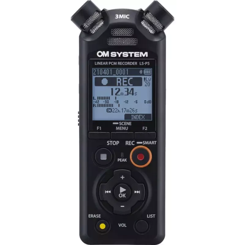 OLYMPUS LS-P5 komplekt — diktofon 24-bitise helisalvestuse ja 8 GB sisemäluga