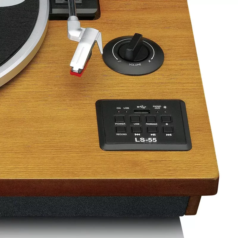 Rihmveoga audiopöördlaud Lenco LS-55WA Puidust Poolautomaatne USB Bluetooth