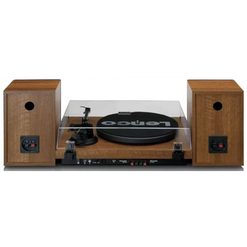 Plaadimängija Lenco LS-480WD sisseehitatud võimendi, Bluetoothi, rihmülekandega, 33/45 p/min, 2×30 W RMS, puidust kõlaritega