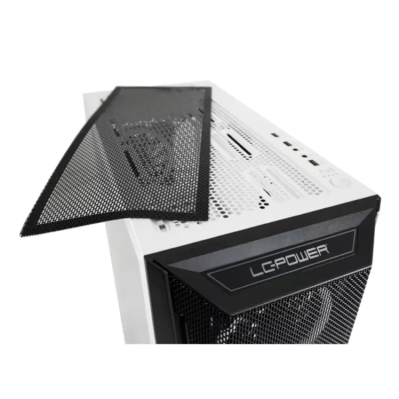 PC Case LC-Power Holo-1_X Midi Tower Valge